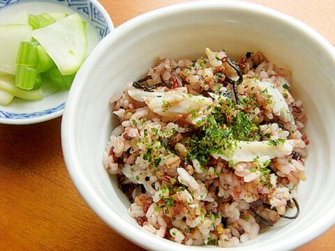 お魚食べてネ！残った焼き魚「いしもち」で混ぜご飯♪